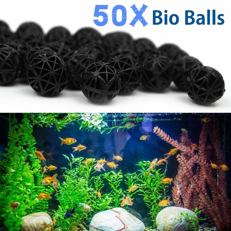 Aquarium Plant In Pot - 50Pcs 16mm Aquarium Bio Filter Balls