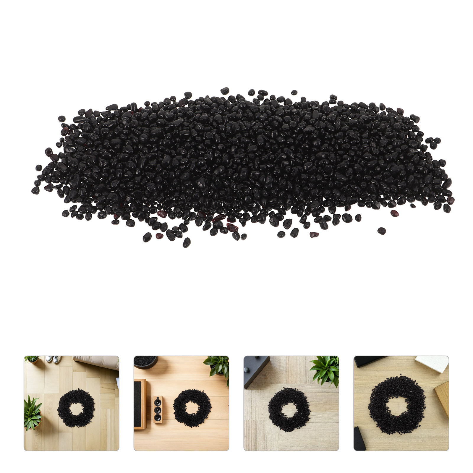 Aquarium Planted Substrate - Black Gravel Aquarium Decoration Small Smooth