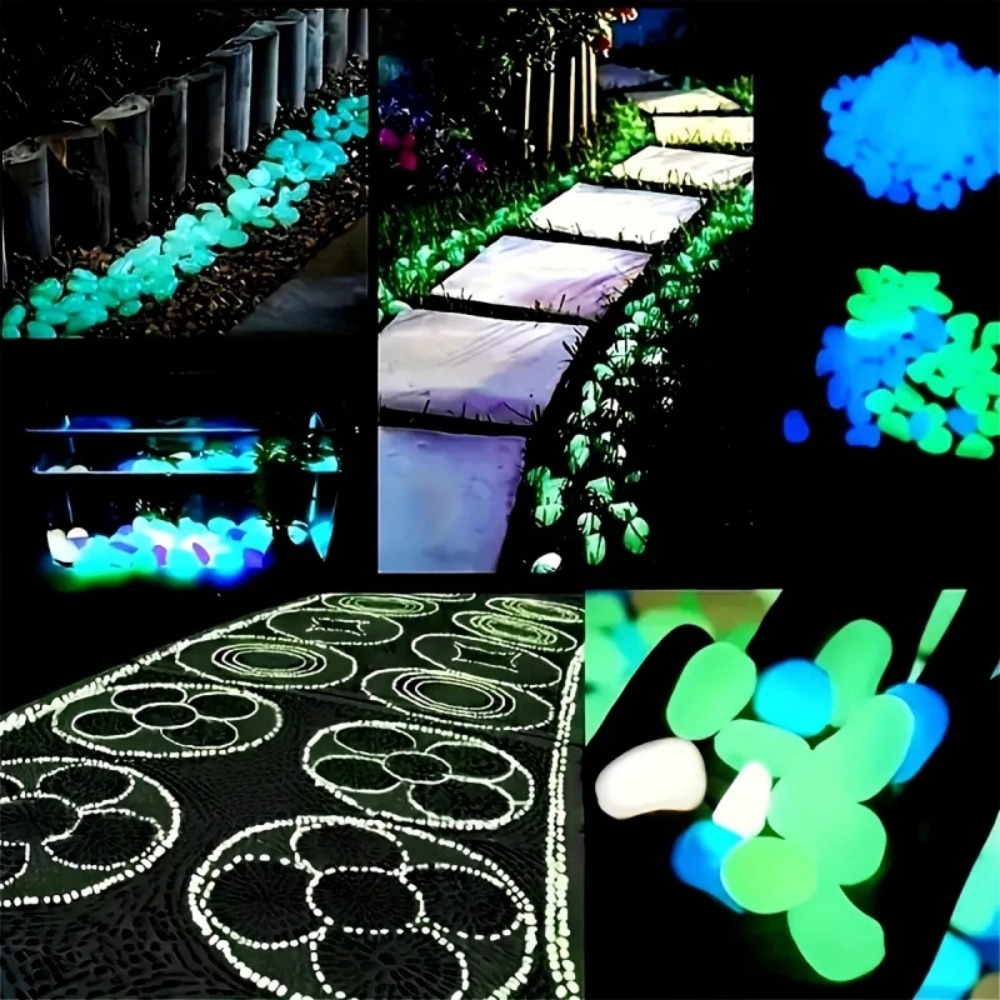 100pcs Glow In The Dark Pebble - Aquarium Plant In Pot ulasan dan harga