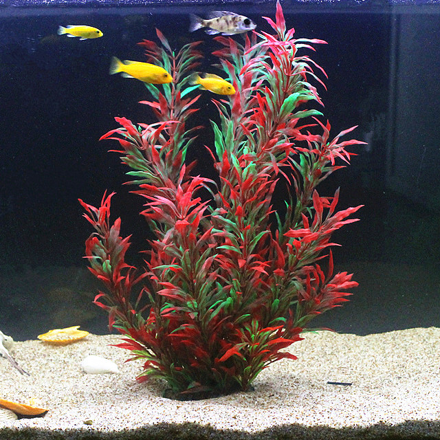 50CM Artificial Fish Tank Rare - Aquarium Plant In Pot ulasan dan harga