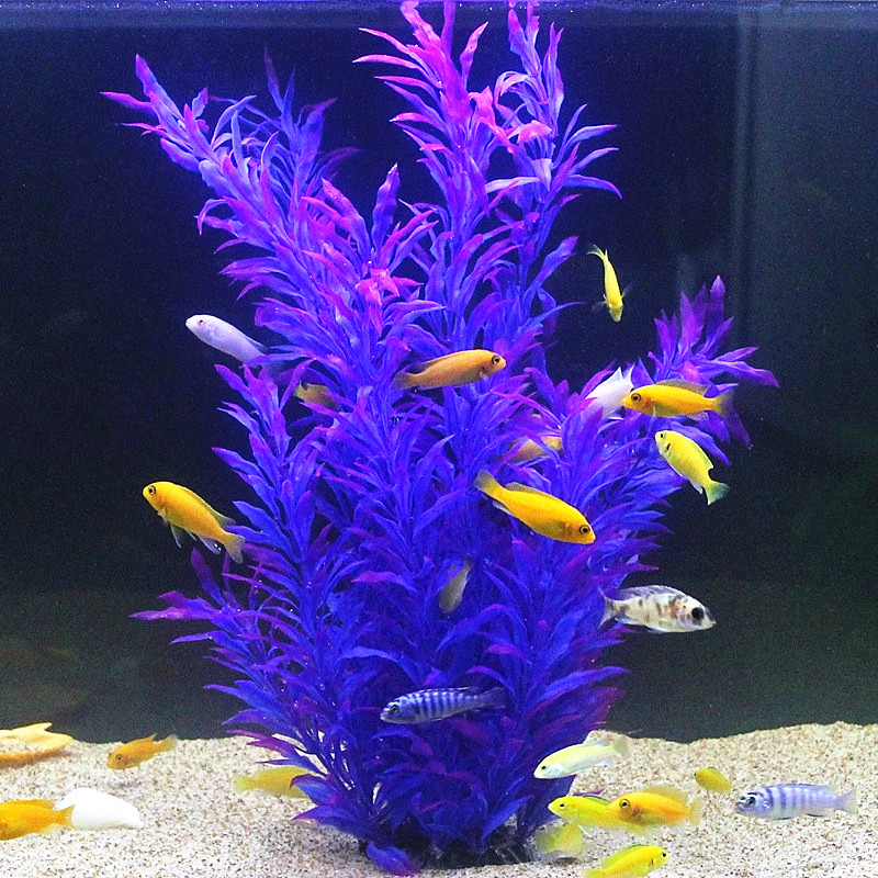 50CM Artificial Fish Tank Rare - Aquarium Plant In Pot ulasan dan harga