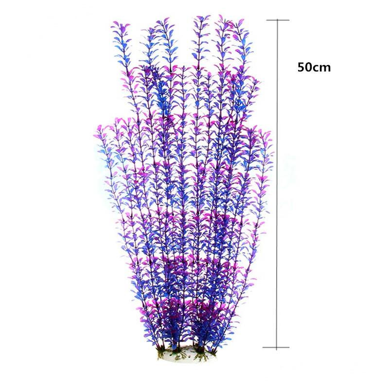 50CM Artificial Fish Tank Rare - Aquarium Plant In Pot ulasan dan harga