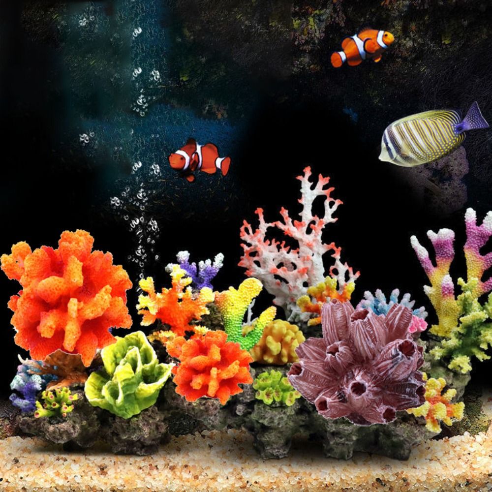 Colorful 1PC Lifelike Artifici - Aquarium Planted Substrate ulasan dan harga
